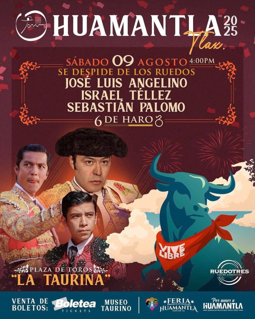 Los toros de la ganadería De Haro para la primera corrida de Feria de Huamantla este sábado 09 de agosto.